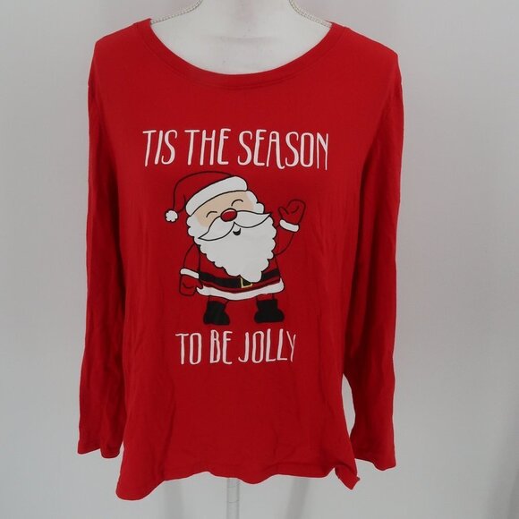 Jammies for Your Families Tis the Season to be Jolly Long Sleeve T-Shirt XL - Picture 1 of 5
